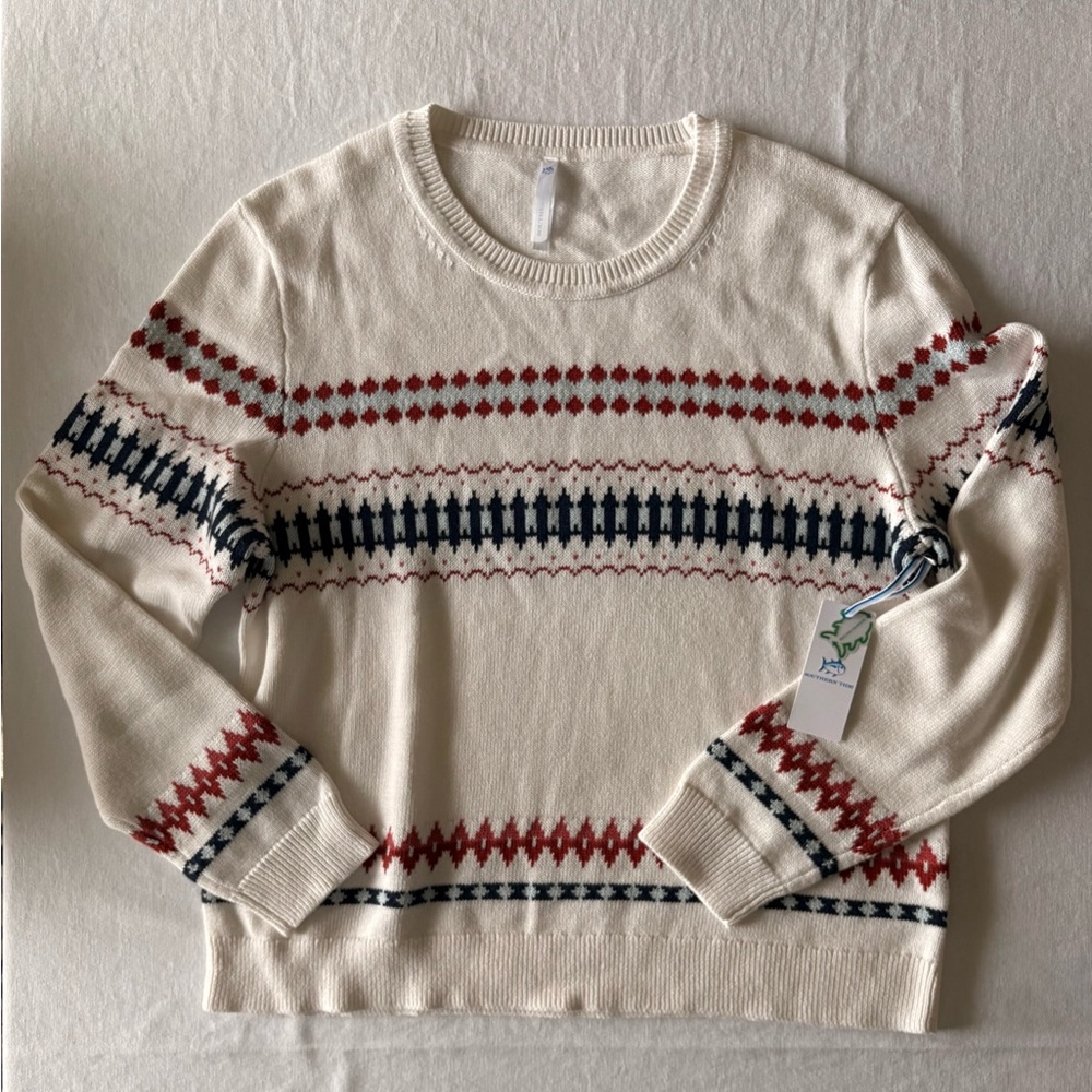 Southern Tide Cotton & Cashmere Fair Isle Sweater
